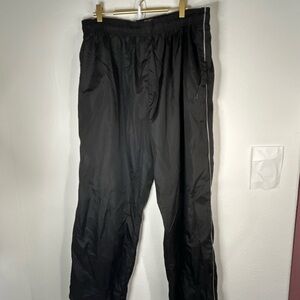 Athletech Men’s Athletic Pants Black XL Lightweight Windbreaker Track Pants